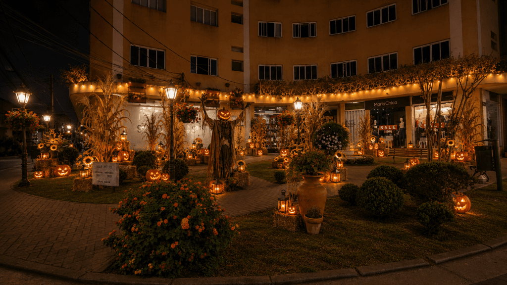 Vila Hélio recebe decoração de Halloween