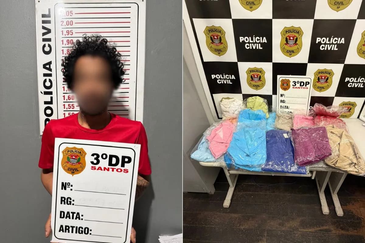 Homem é indiciado por furtos a comércios em Santos